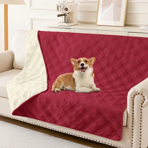 Vista 84 de hyha - Manta impermeable para cama de perro, mantas suaves para mascotas, funda impermeable para sofá para perros, fundas reversibles lavables