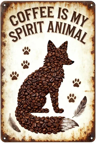 Vista 15 de COFFEE IS THE BEST THERAPY Metal Tin Sign 8x12 Inch - Retro Wall Decor For Man Cave，Home, Bar, Kitchen, Garage