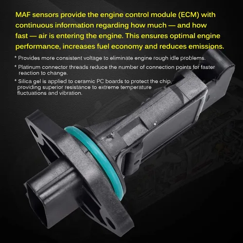 Vista 176 de Medidor de sensor de flujo de aire masivo MAF compatible con Ford con E-150 4.6L, 5.4L 2004-2014, para Ford E-150 Club Wagon 5.4L Reemplazo