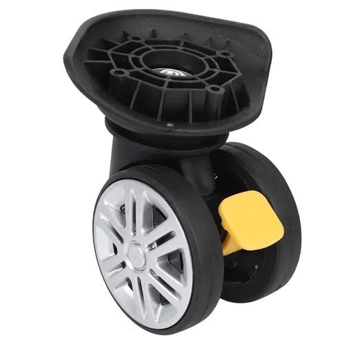 Vista 4 de 1 par universal mute equipaje maleta ruedas reemplazo con freno para maletas piezas