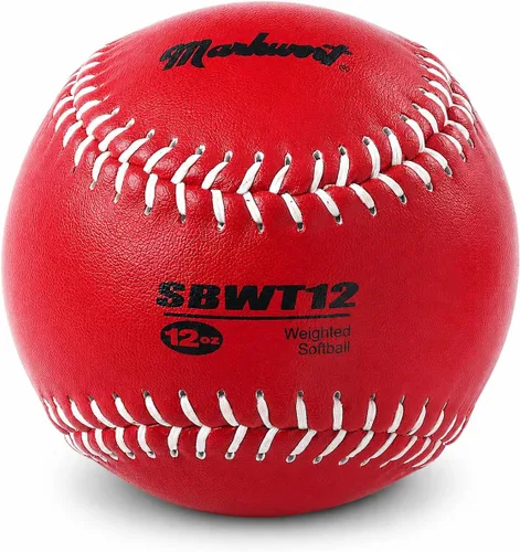 Vista 6 de Markwort Funda de cuero con peso de 12 pulgadas para softballs Coronel Azul
