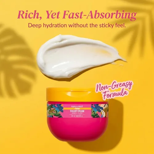 Vista 4 de NATURE WELL Crema corporal reafirmante y tensora ultra rica, promueve la hidratación profunda, absorción rápida, aromas de crema de pistacho, flor