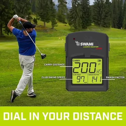 Vista 2 de Izzo Golf Swami Launch Master Golf Launch Simulator - Golf Training Aid