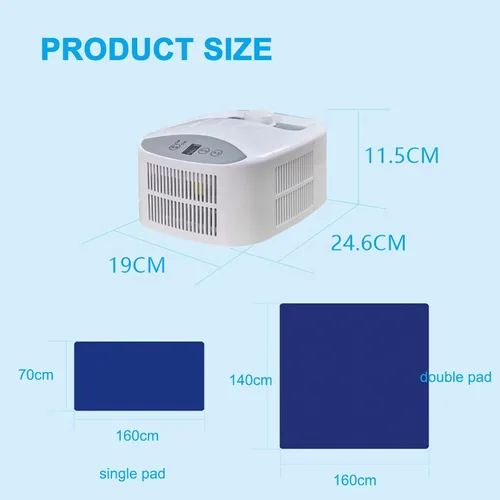 Vista 7 de Buhelyc Colchón de hielo, cubrecolchón refrescante, sistema de sueño más fresco, sistema de acondicionamiento de cama de refrigeración, silencioso