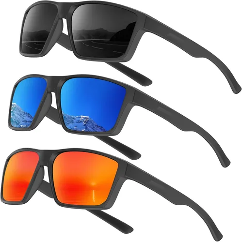Vista 13 de KALIYADI Gafas de sol polarizadas para hombre y mujer: gafas de sol con UV400 para conducir, correr, ciclismo