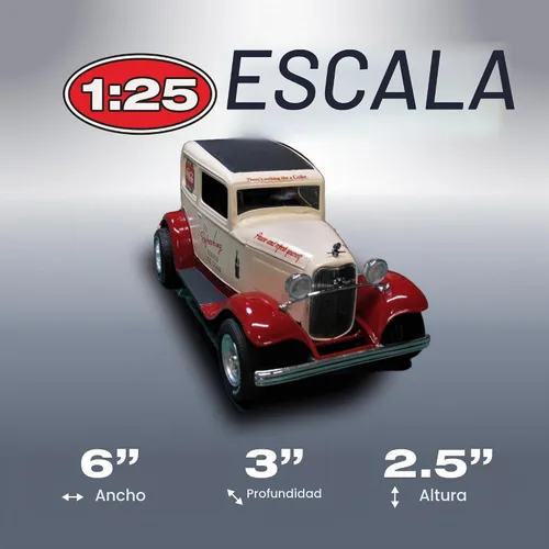 Vista 4 de MPC 1932 Ford Sedan Delivery Coca Cola - Kit de modelo de coche de plástico a escala 1:25, negro