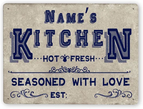 Vista 10 de Letreros de cocina personalizados personalizados para cocina, decoración de pared, letreros de metal para restaurante de mostrador, bar en casa