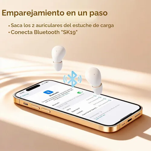 Vista 3 de Ear Buds Invisible Mini Auriculares Inalámbricos Bluetooth Más Pequeño