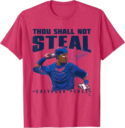 Vista 4 de Salvador Perez Thou Shall Not Steal - Camiseta, gris, S