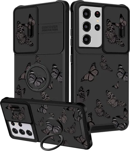 Vista 60 de Funermei para Samsung Galaxy Z Flip 4 Funda - Funda de Teléfono Bonita para Mujeres y Niñas con Mariposas Bonita Estética Femenina Diseño