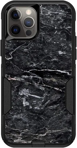 Vista 23 de MightySkins Skin compatible con OtterBox Commuter iPhone 12 y 12 Pro - Mármol ámbar Funda protectora de vinilo duradera y única Fácil de aplicar