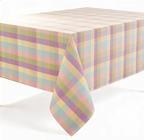 Vista 12 de Urban Villa - Mantel de mesa 100 % algodón, para uso diario, cenas familiares o fiestas en interiores o exteriores, a cuadros, color negro/blanco