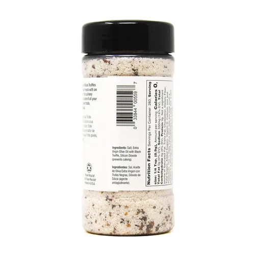 Vista 3 de Badia Sal marina de trufa negra, 9 onzas (paquete de 6) - Sabor rico, terroso y lujoso