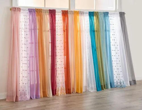 Vista 3 de BrylaneHome BH Studio - Paneles de gasa transparente con bolsillo para barra, juego de 2 a 120 pulgadas de ancho y 63 pulgadas de largo, hojas