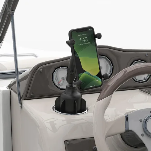 Vista 4 de RAM Mounts RAP-HOL-UN7B-201U X-Grip - Soporte para teléfono con brazo de doble zócalo compuesto (Mediano), compatible con componentes de bola RAM B