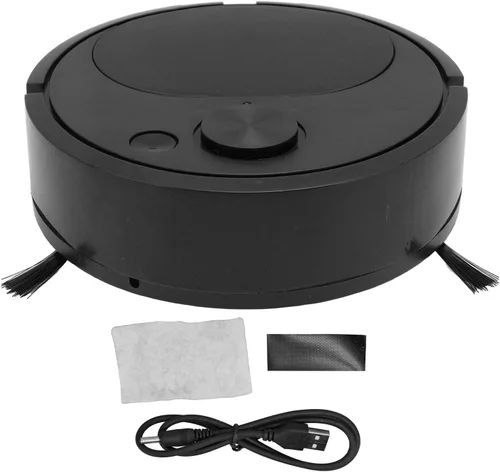 Vista 7 de Fdit Robot Aspirador, Mini Automático con Evitación USB de Carga Robot Inteligente para Barrido para Pisos de Madera para Alfombras (Negro)