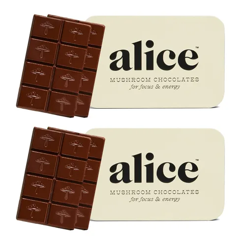 Vista 9 de Alice Mushrooms Brainstorm Chocolates de Hongos Bocados Energéticos para Concentración, Claridad y Función Cognitiva Melena de León, Hongos