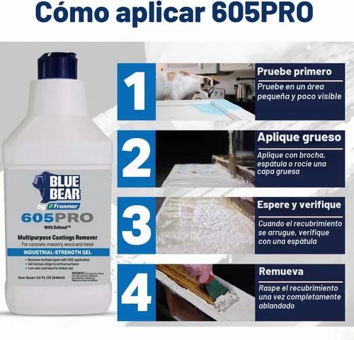 Vista 5 de Blue Bear 605 Pro - Eliminación de recubrimiento, cuarto de galón