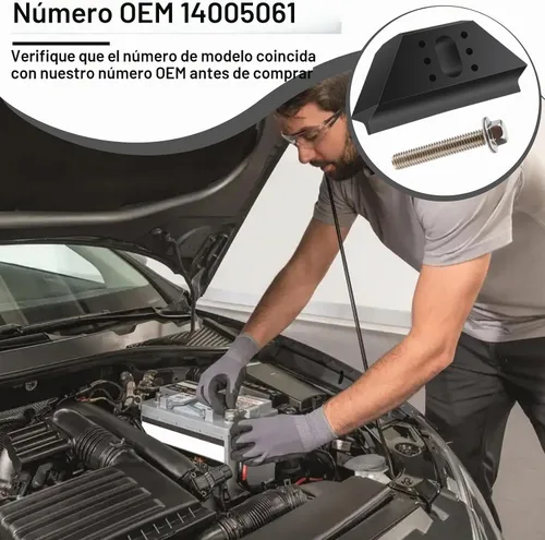 Vista 4 de Garra de batería base, sujetador de batería con kit de pernos de acero inoxidable 304, compatible con modelos seleccionados