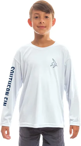 Vista 2 de Southern Fin Apparel Camisa de pesca juvenil para niños y niñas manga larga UV