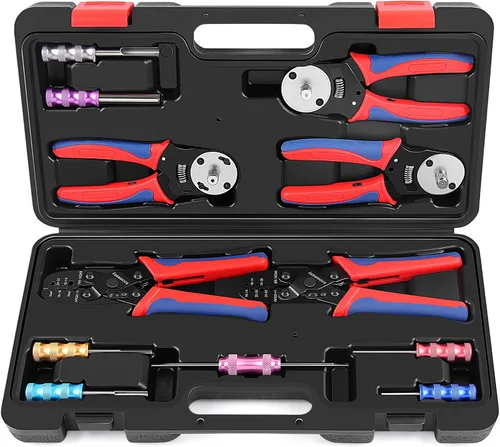 Vista 11 de Kit de herramienta de crimpado Knoweasy para conectores Deutsch DT: Crimpador de barril cerrado y barril abierto, herramienta de extracción