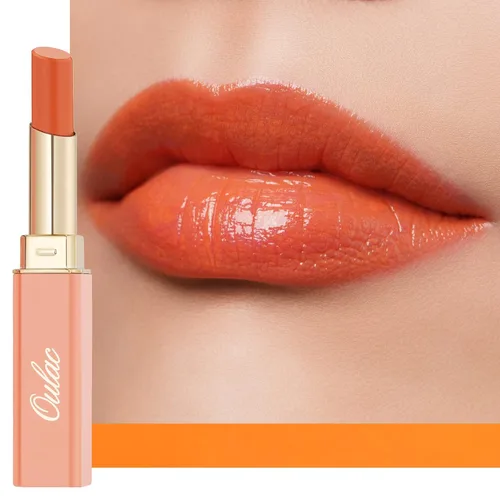 Vista 10 de Oulac Lápiz Labial Rosa Hidratante con Brillo - Lápiz Labial Hidratante Bálsamo Labial Tintado Brillante, Acabado Brillante Transparente Jugoso