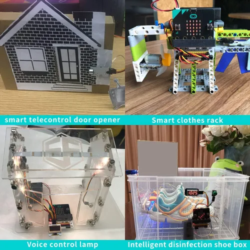 Vista 4 de ELECFREAKS Microbit Smart Home Kit Micro:bit Sensor Starter Kit Pulpo Series Sensor, kit de programación DIY con módulos electrónicos