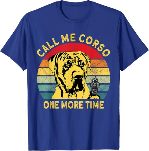 Vista 21 de Canary Dog Dad Call Me Corso Once More Perro Presa Canario Camiseta, Negro