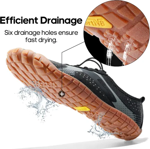 Vista 3 de NORTIV 8 Zapatos de agua para hombre, descalzos, atléticos, ligeros, deportivos, para el aire libre, natación, pesca, senderismo, buceo, surf