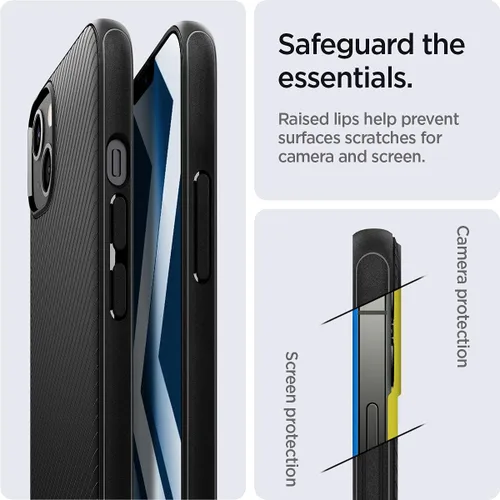 Vista 5 de Spigen Mag Armor (MagFit) compatible con MagSafe diseñada para iPhone 13 (2021), color negro mate MagFit