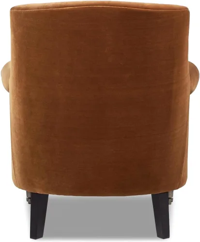 Vista 6 de Jennifer Taylor Home Eloise - Sillón plisado de 30 pulgadas, terciopelo de rendimiento naranja quemado