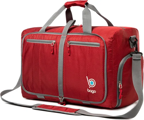Vista 30 de Bago Travel Duffle Bag for Women & Men. Medium Duffel Bag for Traveling Todo negro