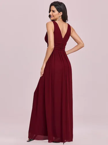 Vista 2 de Ever-Pretty - Vestido de noche largo, sin mangas, con cuello en V, semiformal, 09016