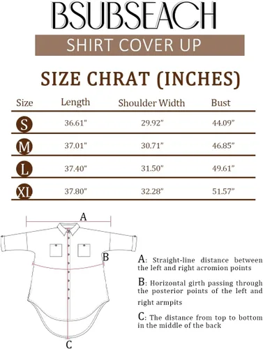 Vista 6 de Bsubseach Blusa moderna para cubrir el traje de baño para mujer, con botones