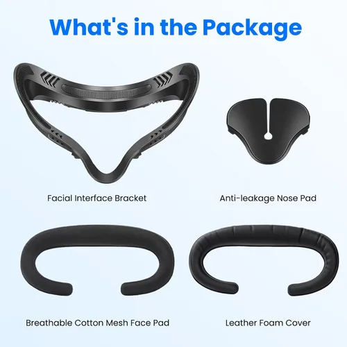 Vista 7 de VR Face Pad Replacement for Quest 2, Fitness Facial Interface Bracket, Foam Cushion, Anti-fogging Sweatproof Face Cover