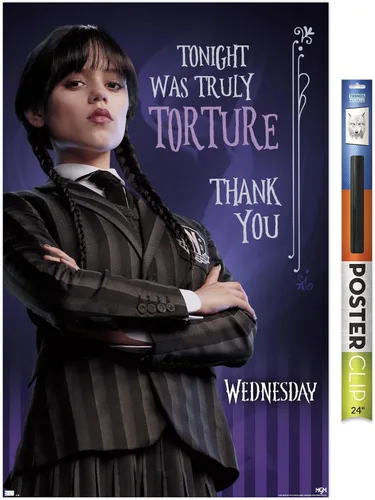Vista 14 de Trends International Wednesday - Póster de pared de tortura, 14.72 x 22.37 pulgadas, versión enmarcada de madera de granero