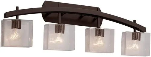 Vista 4 de Justice Design Group Lighting FSN-8594-55-SEED-MBLK Archway - Barra de baño, color negro mate