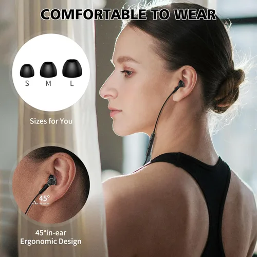Vista 5 de Auriculares USB C para iPhone 17 Air 16 15 Pro Max Plus/iPad, auriculares tipo C con aislamiento de ruido con micrófono, cable magnético estéreo