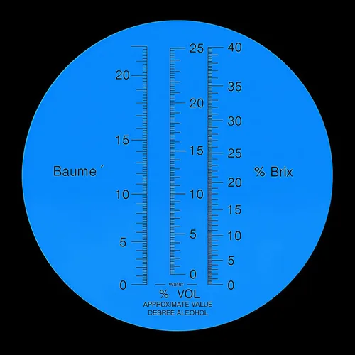 Vista 6 de Kit de refractómetro de vino 3 en 1 para alcohol, Brix y Grape Must Ideal for wine making & home brew. Measures Brix (0-40%), Alcohol (0-25%) &