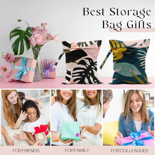 Vista 6 de 2 Piezas Bolsa Húmeda, Bolsa Impermeable Húmeda y Seca, Bolsa de Lavandería Pequeña, para Traje de Baño, Piscina, Viaje, Playa, Pañales, Ropa Sucia