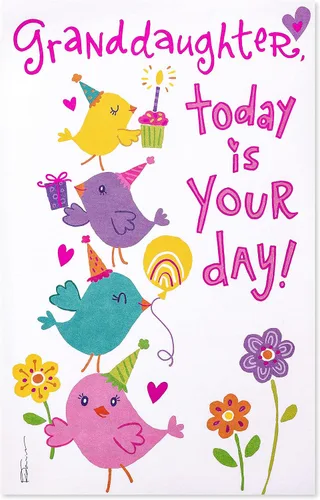 Vista 4 de American Greetings - Tarjeta de cumpleaños para nieta (All About You)
