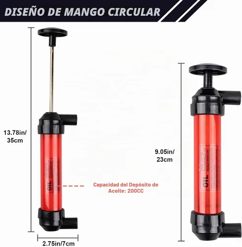 Vista 3 de Siasky Bomba de Sifón 200cc Bomba de Transferencia de Líquidos (2ª Generación), Kit de Bomba Manual de Transferencia de Combustible para Gasolina
