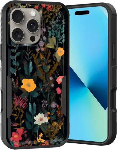 Vista 205 de Funda para iPhone Air, doble capa híbrida resistente resistente a prueba de golpes de policarbonato duro + funda protectora de silicona suave