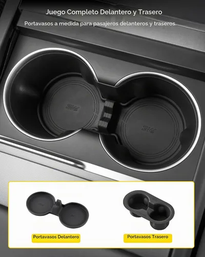 Vista 7 de 3W Center Console Tray for Tesla Model Y Juniper 2025-2026 Organizer Set