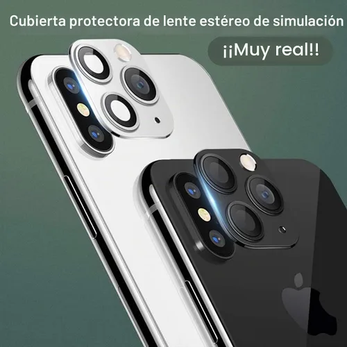 Vista 2 de Adhesivo para lente de iPhone XR/X Convert to iPhone 11/11 Pro/11 Pro Max, protector de lente de cámara para iPhone XR/X/XS/XS Max, cubierta