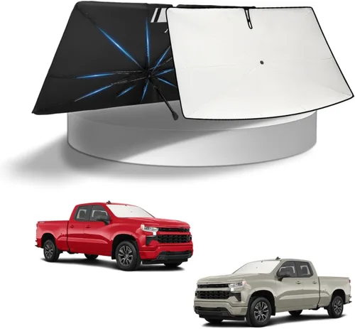 Vista 294 de KUST - Parasol plegable para parabrisas para BMW X1 E84, accesorios 2011 2012 2013 2014 2015, protector de visera de sol ajustable que bloquea