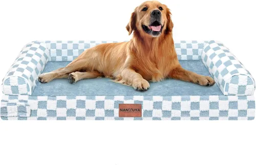 Vista 63 de NANUYA - Cama ortopédica para perros de tamaño mediano/grande, lavable: Camas con almohada para perros de tamaño mediano/grande, sofá de espuma