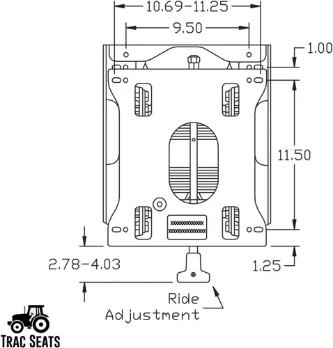 Vista 6 de TRAC SEATS Kit de suspensión de asiento fabricado en los Estados Unidos para cortacéspedes de giro cero Bad Boy – Rebel, Maverick, Rogue, Outlaw