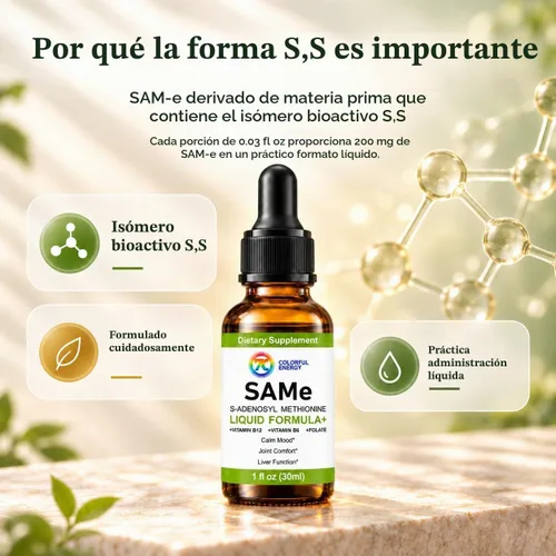 Vista 3 de Suplemento líquido 7c SAM-e, 200 mg por porción, 1 onza líquida, suministro para 30 días