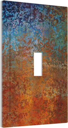 Vista 105 de Placa de Interruptor de Luz de Palanca Única Abstracta en Negro, Blanco y Gris, Cubierta de Tomacorriente, Placa de Pared Decorativa de Un